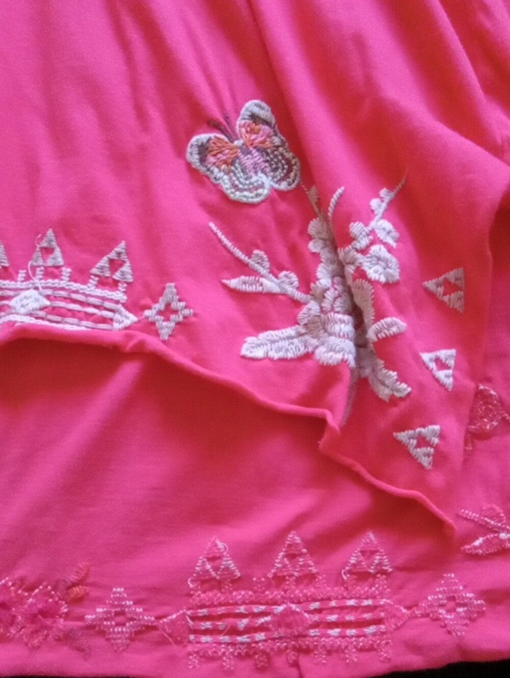 Johnny Was, Coral Boho, Peasant Style, Floral Embroidered V-Neck Tunic, Size M - Picture 10 of 13